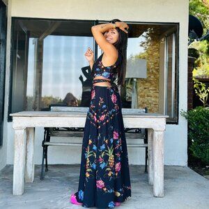 Long Dress pineapple (Farm From RiO) Medium / Black